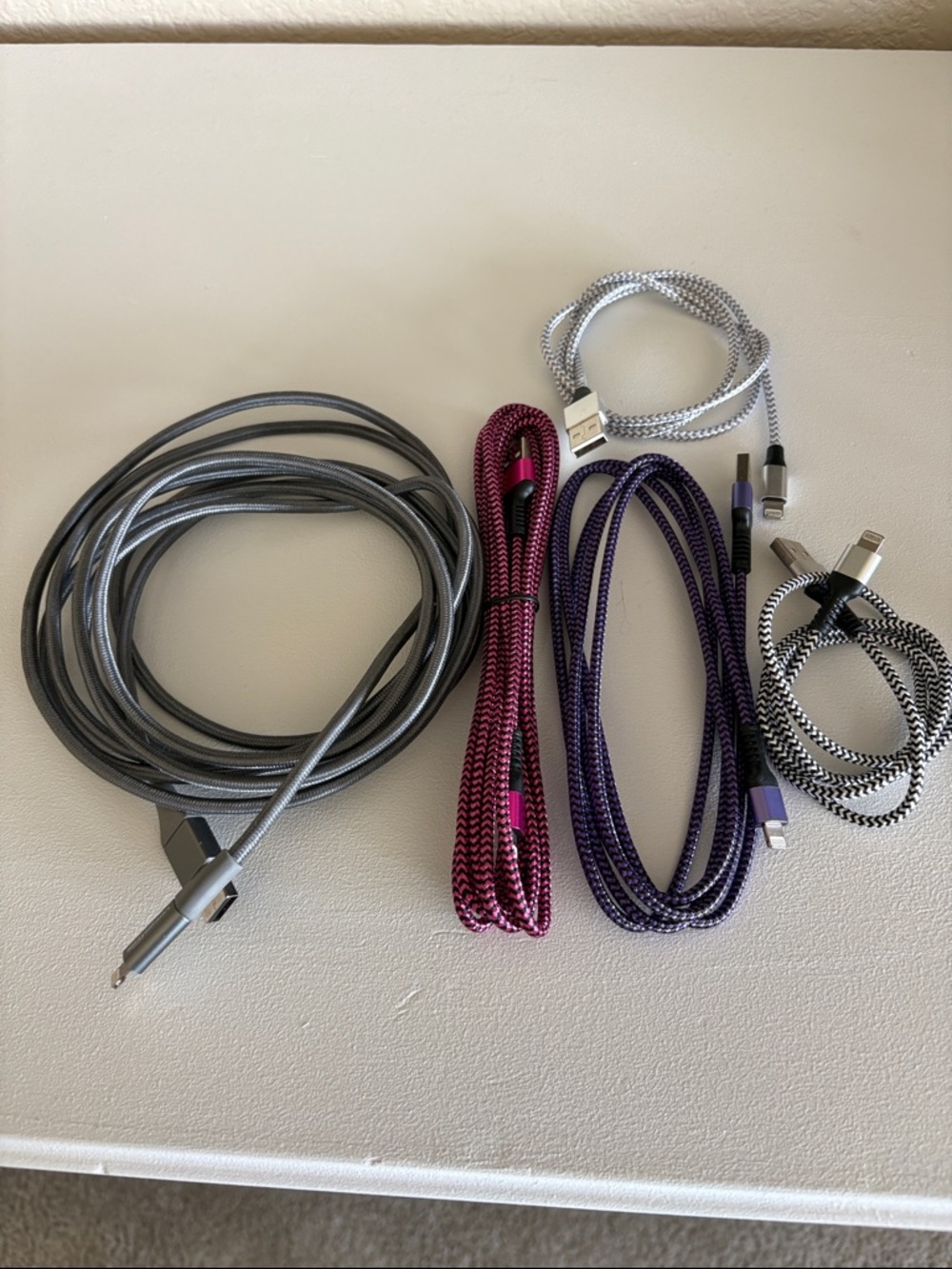 5 Braided iPhone charging cords